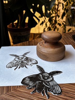 Stalo se to!!! Jako fakt se to stalo, vyryla jsem linoryt a je to chlupinkatý můří pokemon. 🐩🦋 1. dobrý den 2. takhle...